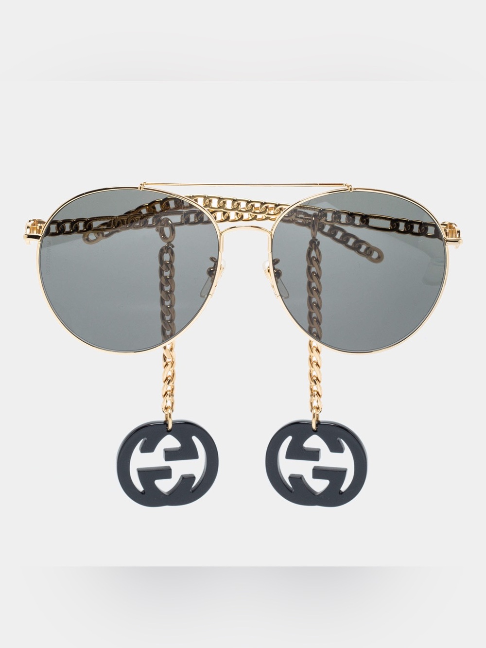 New Gucci Sunglasses Black/Gold